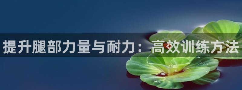 凯捷体育招商电话地址查询:提升腿部力量与耐力:高效训练方法